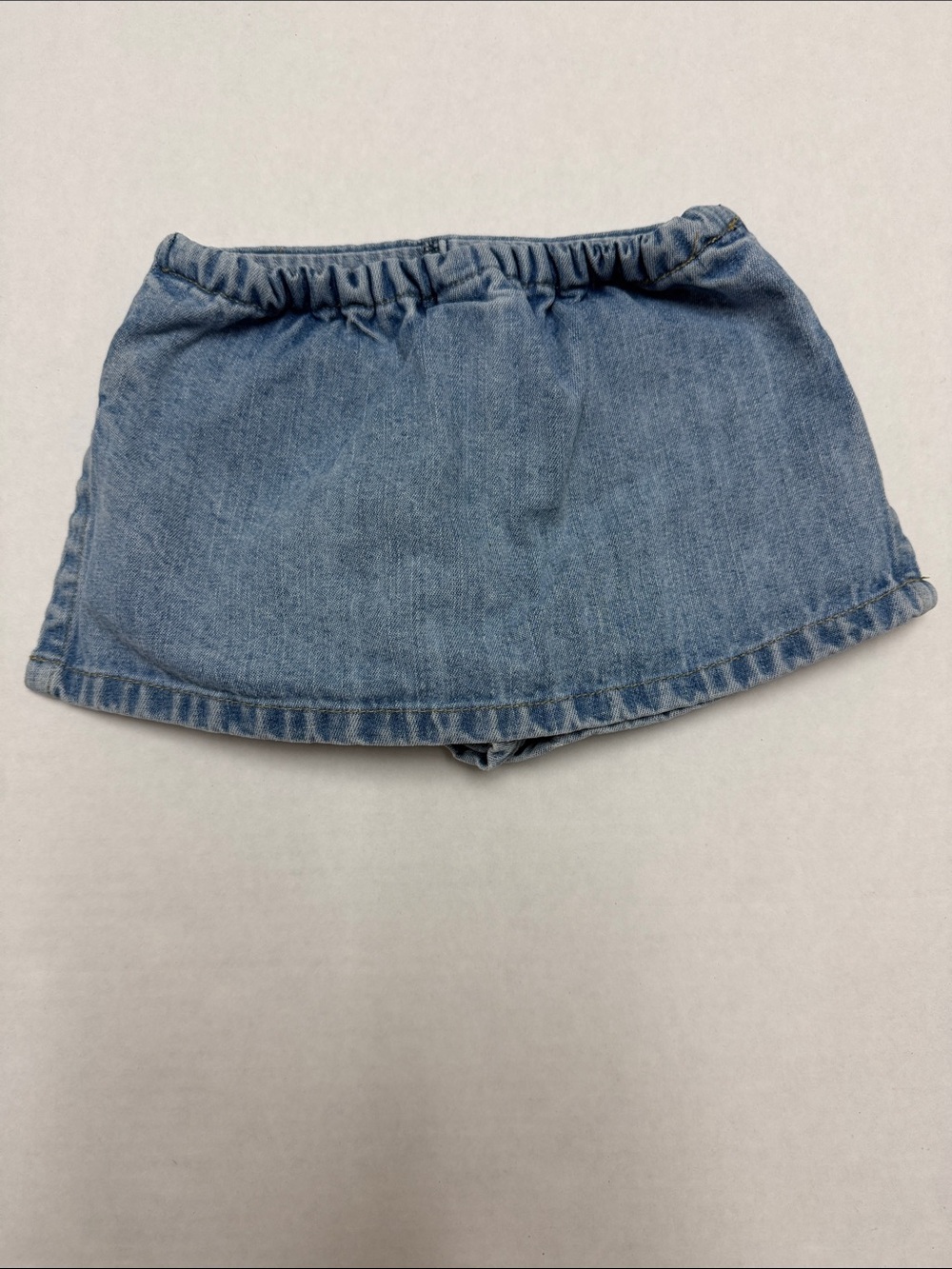 Old Navy Girls 12/18M Light Blue Denim Skort with Elastic Waist